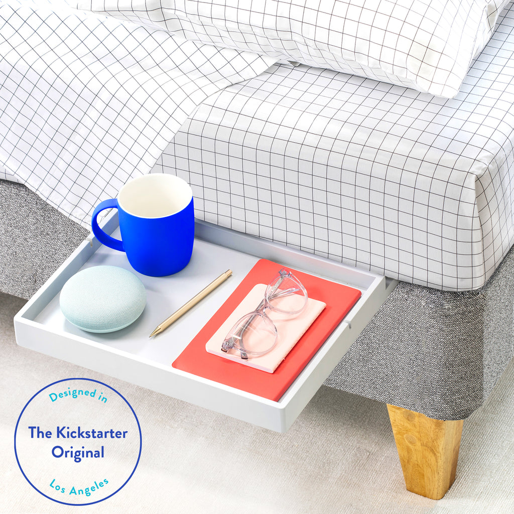 Under mattress bedside on sale table