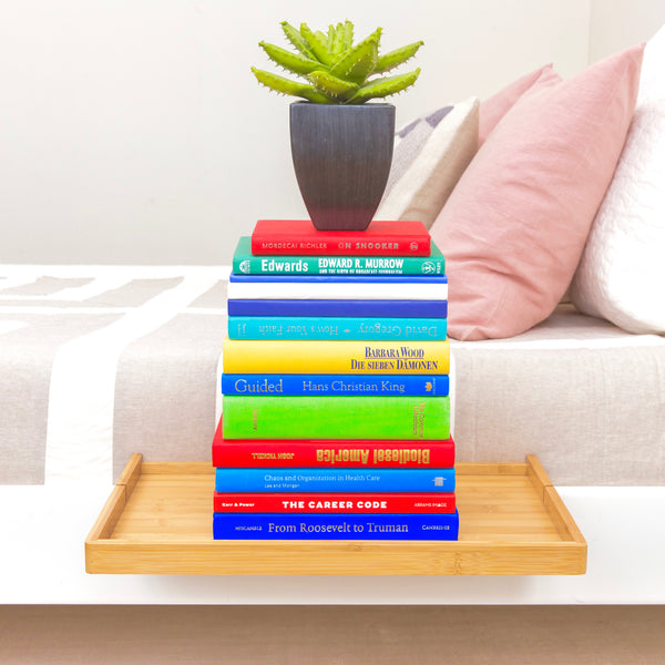 BedShelfie Plus - Bamboo Bedside Shelf / Space-Saving Floating Nightstand (Plus Size in Natural) - BedShelfie